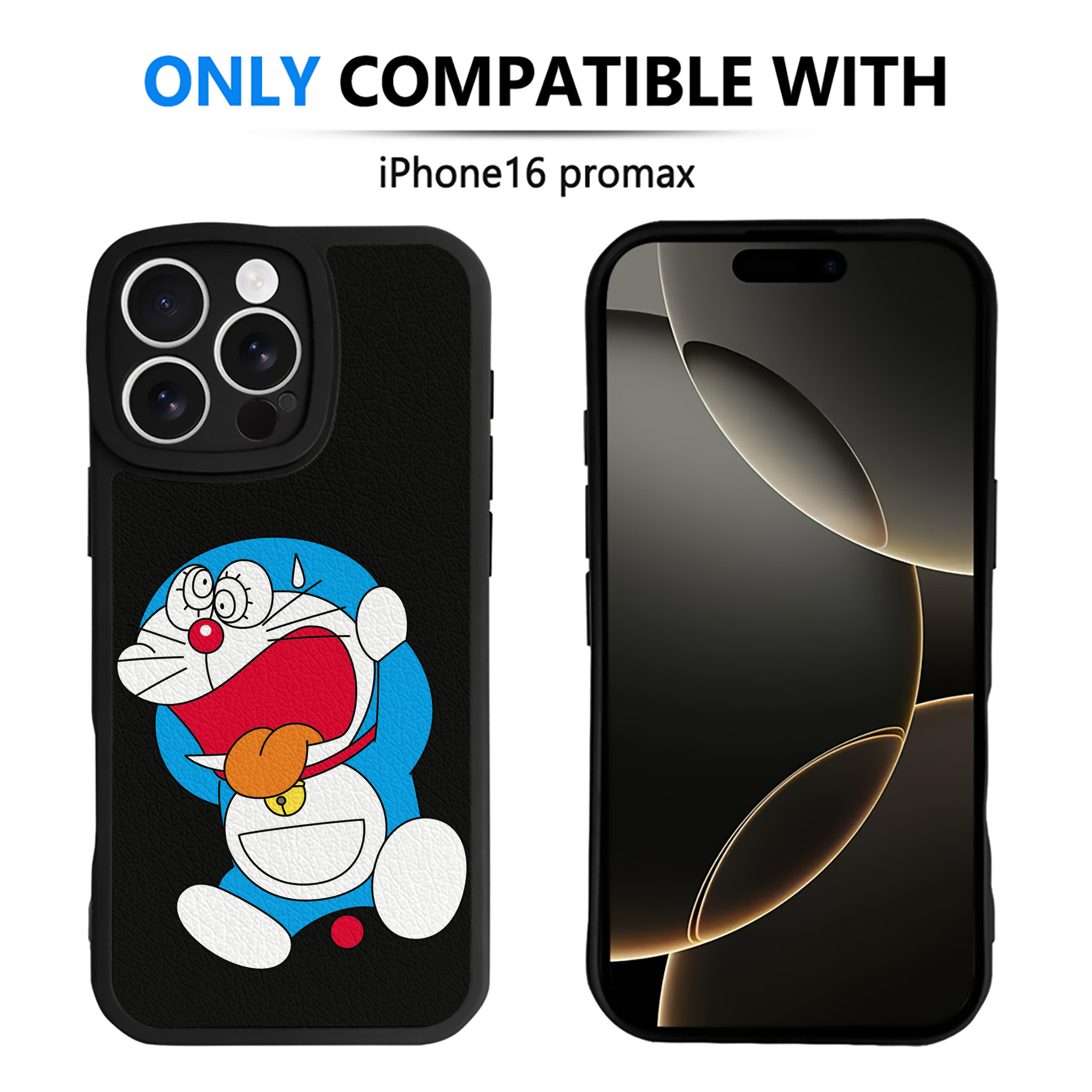（画像用） ドラえもん Doraemon 【iPhone 16シリーズ対応】シリコンスマホケース（レザー調） 材質：シリコン